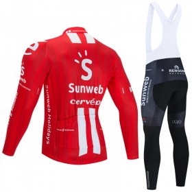 Tenue Cycliste Manches Longues et Collant à Bretelles 2020 Team Sunweb N001
